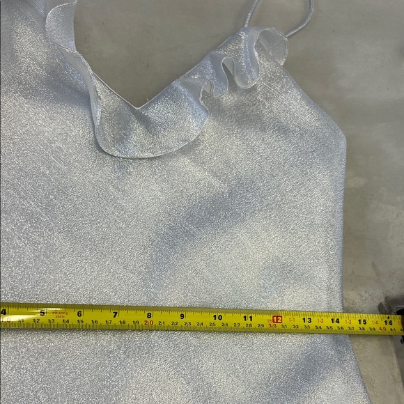 Little Joe Silver Ruffle Slip Dress - Picture 4 of 5